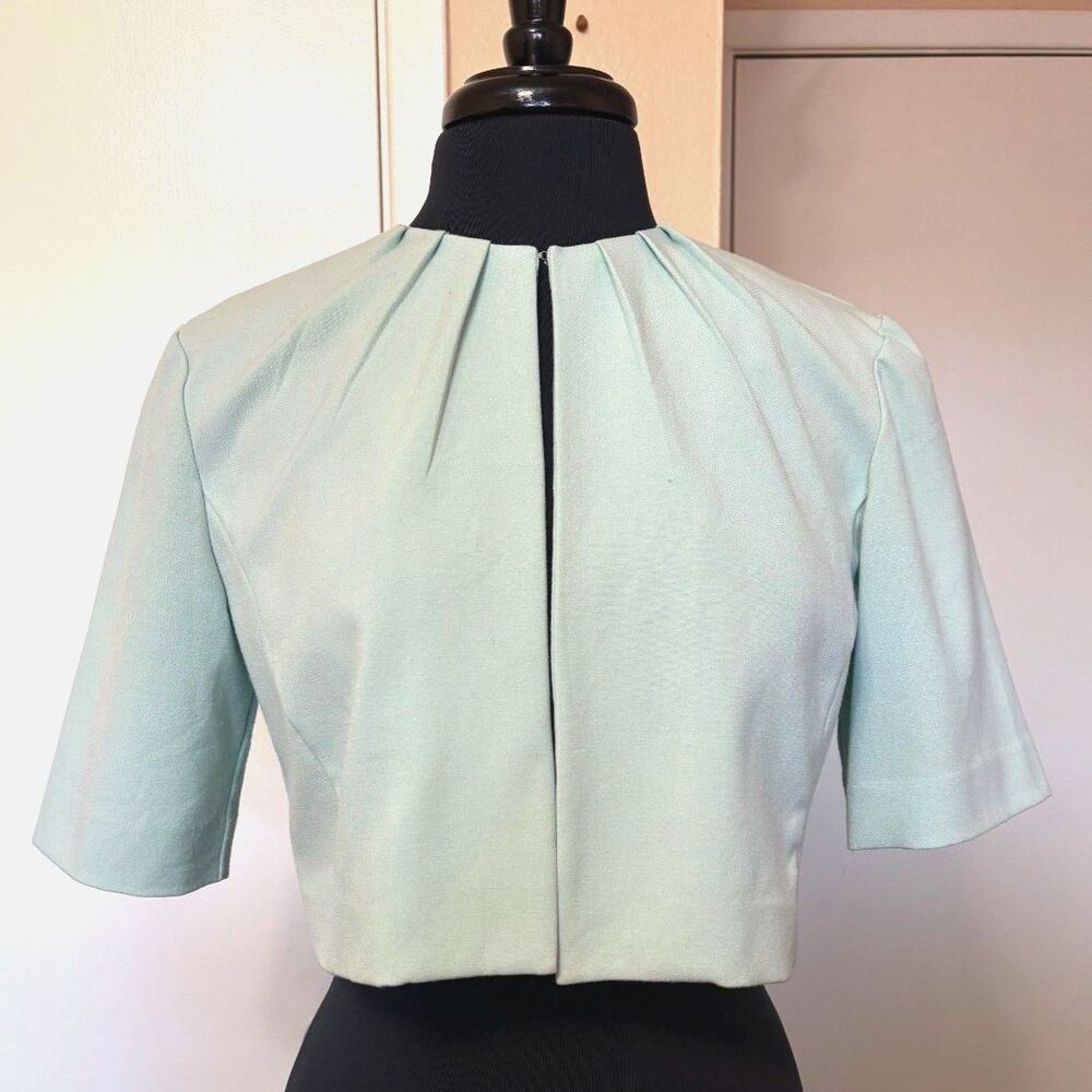 Blue Bolero Cropped Jacket Blazer Danny & Nicole Size 8 Petite Vtg 1990s
